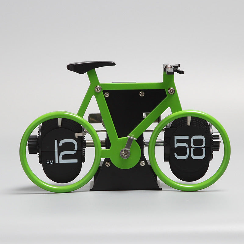 Lisslune | Retro Style Bicycle Shaped Flip Down Clock, for Home & Office