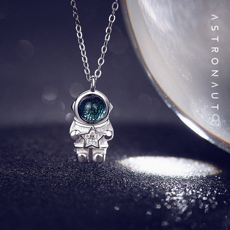 Lisslune | Silver Astronaut Necklace, Jewelry Gifts for Women