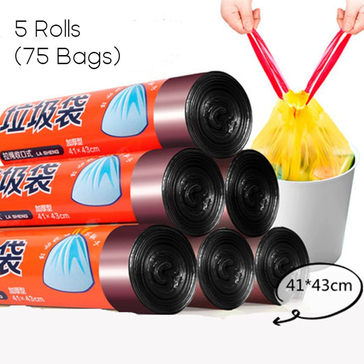 Lisslune | Unscented Ultra Strong Drawstring Trash Bags, for Kitchen, Bathroom, Office & More