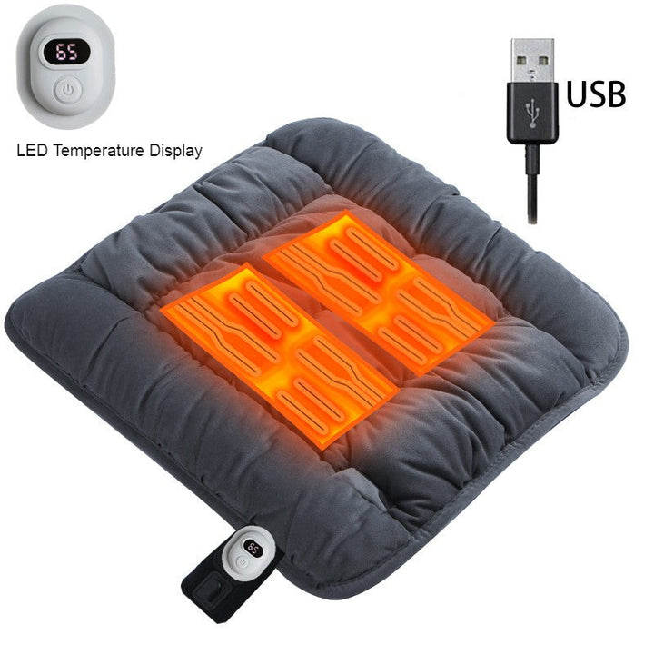 Lisslune | Car Heated Seat Cushion, with 3 Adjustable Temperature, for Home, Office & Car