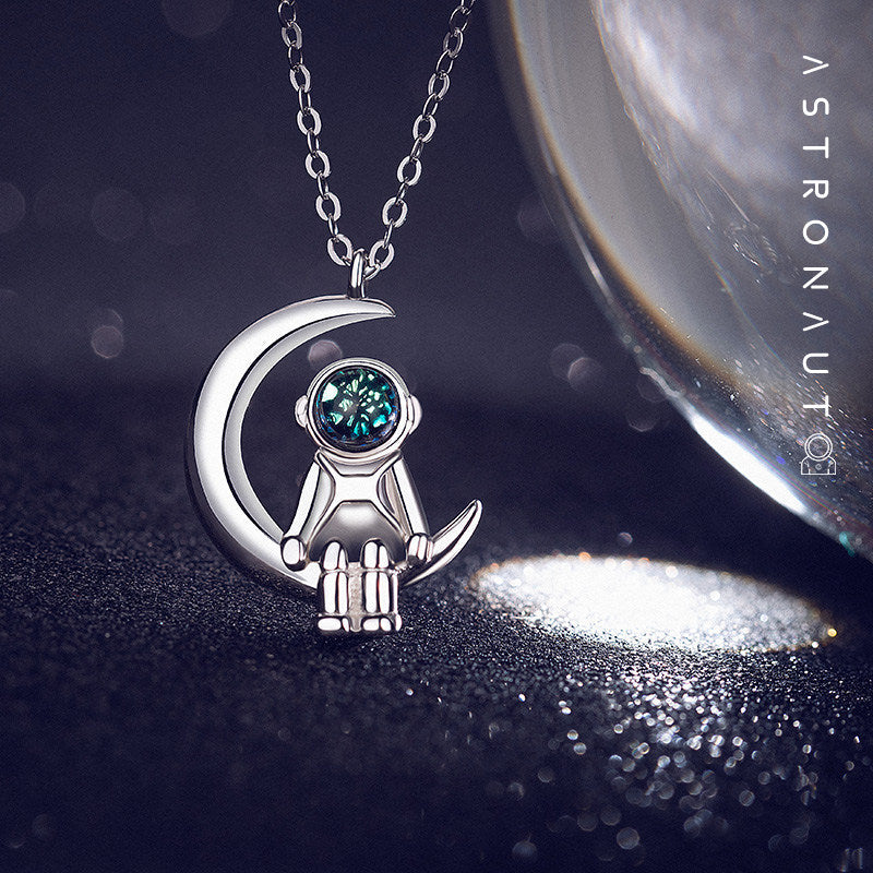 Lisslune | Silver Astronaut Necklace, Jewelry Gifts for Women