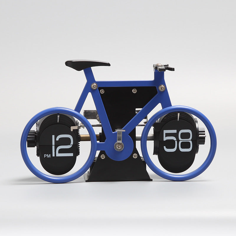 Lisslune | Retro Style Bicycle Shaped Flip Down Clock, for Home & Office