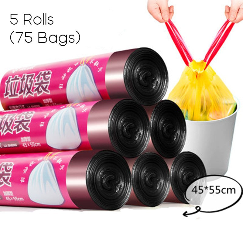Lisslune | Unscented Ultra Strong Drawstring Trash Bags, for Kitchen, Bathroom, Office & More
