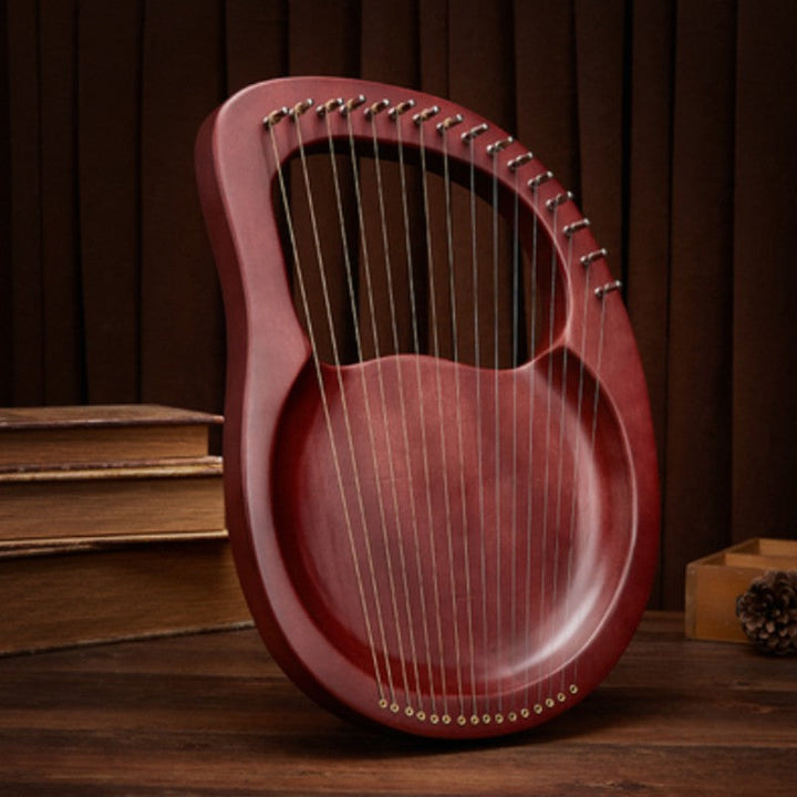 Lisslune | Classy 16-String Lyre Harp with Metal Strings, Tuning Wrench, Spared Strings, Manual and Bag, for Beginners and Professionals