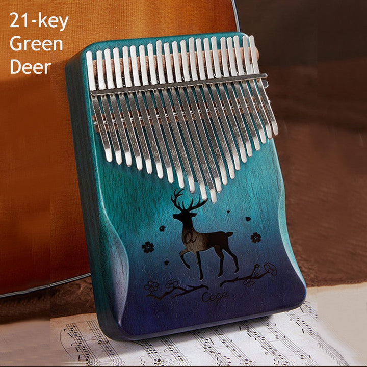 Lisslune | Portable Kalimba, with 21 Keys & Solid Wood Board, for Kids, Adult, Beginners, Professional