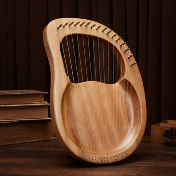 Lisslune | Classy 16-String Lyre Harp with Metal Strings, Tuning Wrench, Spared Strings, Manual and Bag, for Beginners and Professionals