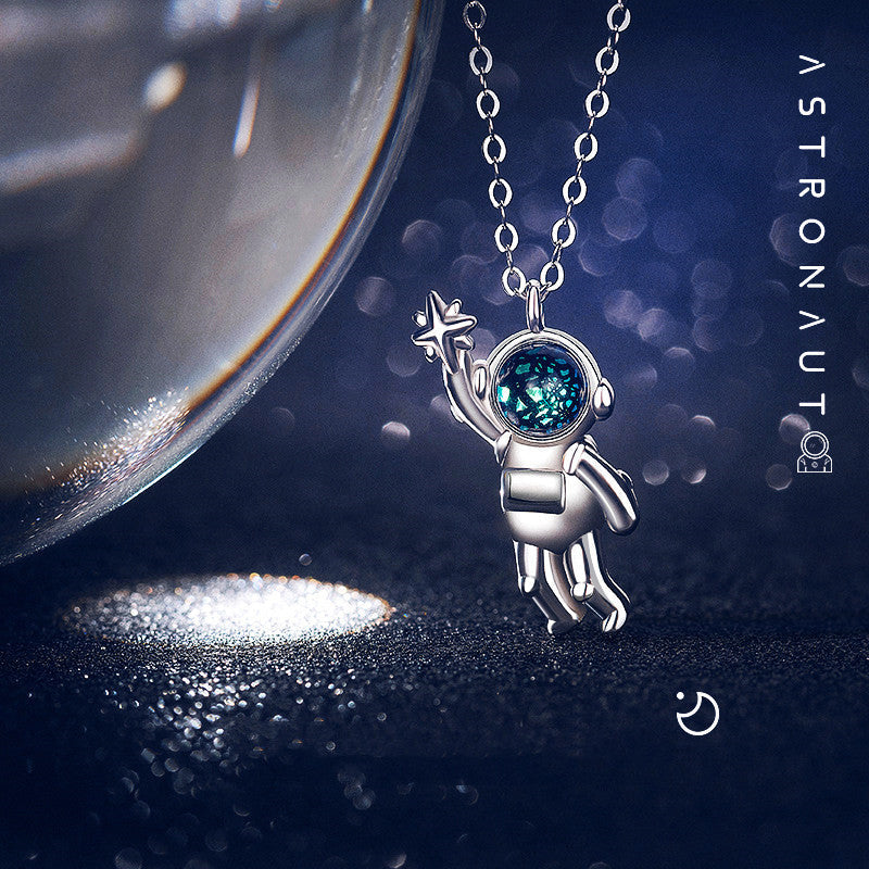 Lisslune | Silver Astronaut Necklace, Jewelry Gifts for Women