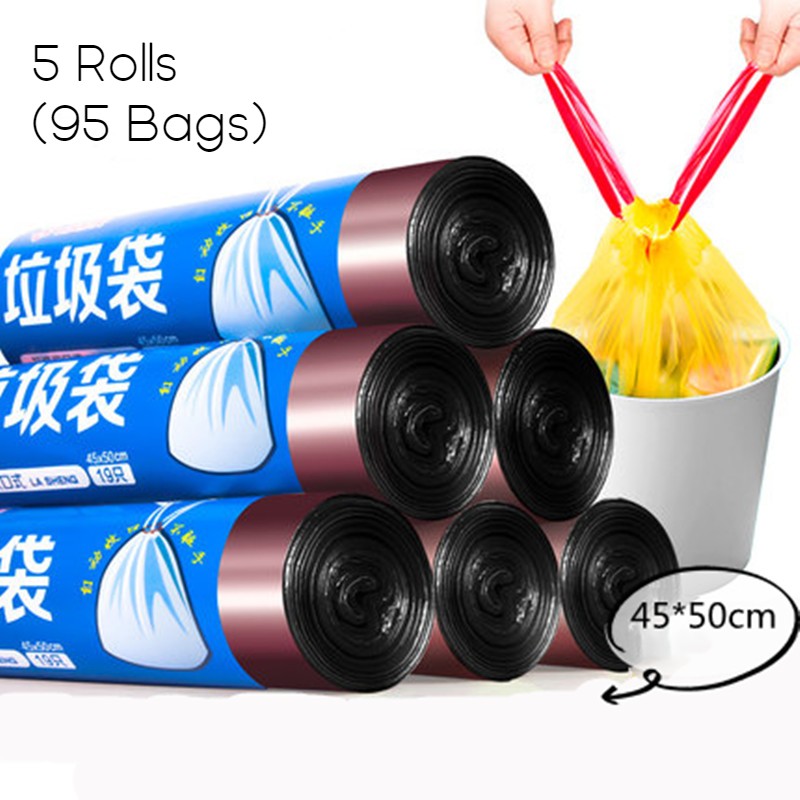 Lisslune | Unscented Ultra Strong Drawstring Trash Bags, for Kitchen, Bathroom, Office & More