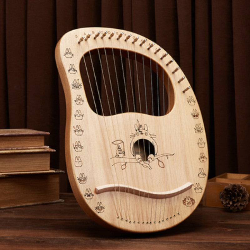 Lisslune | Classy 16-String Lyre Harp with Metal Strings, Tuning Wrench, Spared Strings, Manual and Bag, for Beginners and Professionals
