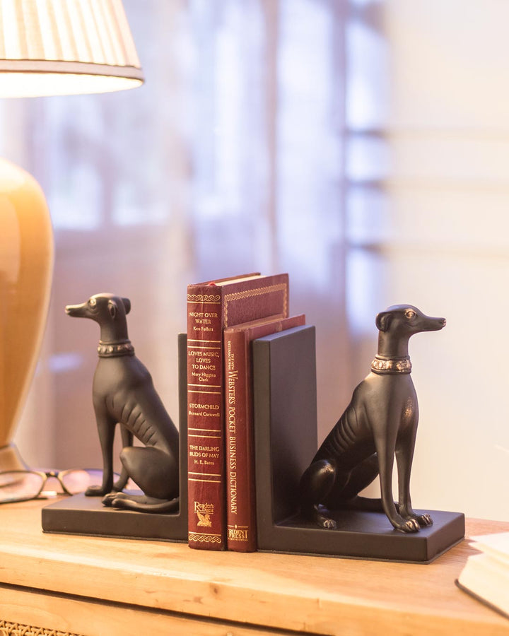 Lisslune | Guard Dog Bookend Set - Black