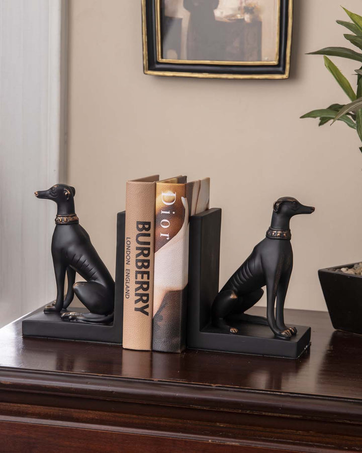 Lisslune | Guard Dog Bookend Set - Black