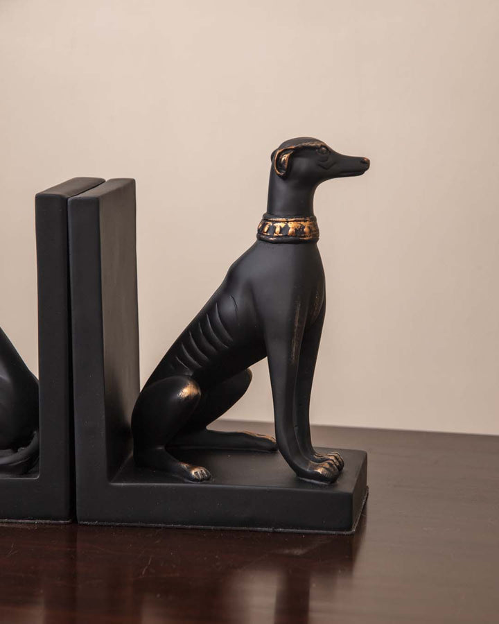 Lisslune | Guard Dog Bookend Set - Black