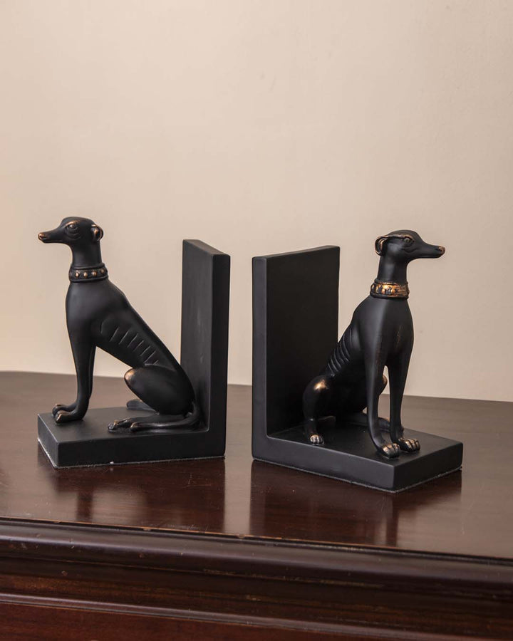 Lisslune | Guard Dog Bookend Set - Black