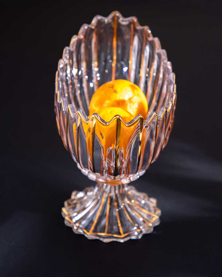 Lisslune | Crystal Glass Lotus Decorative Bowl