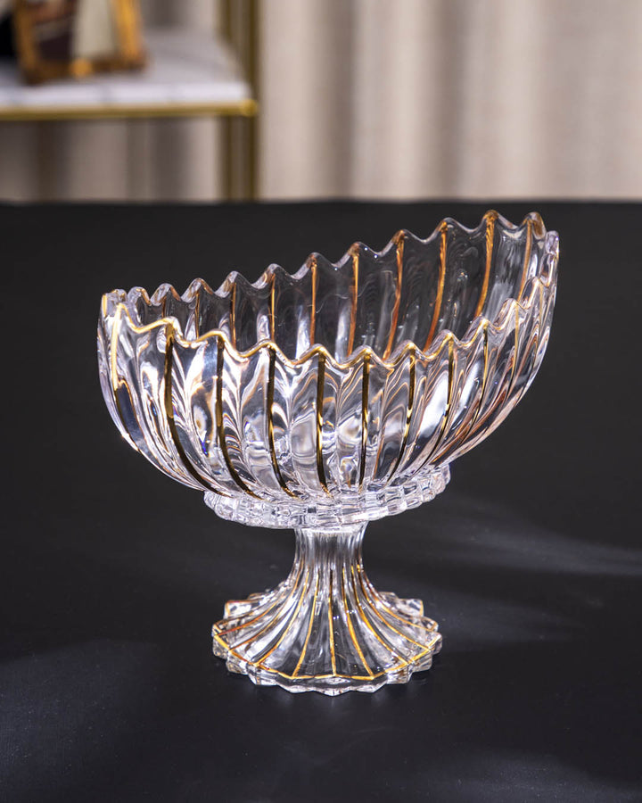 Lisslune | Crystal Glass Lotus Decorative Bowl