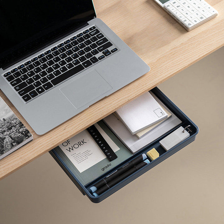 Lisslune | Mounted Sliding Under Desk Slim Pull-Out Drawer, for Home & Office