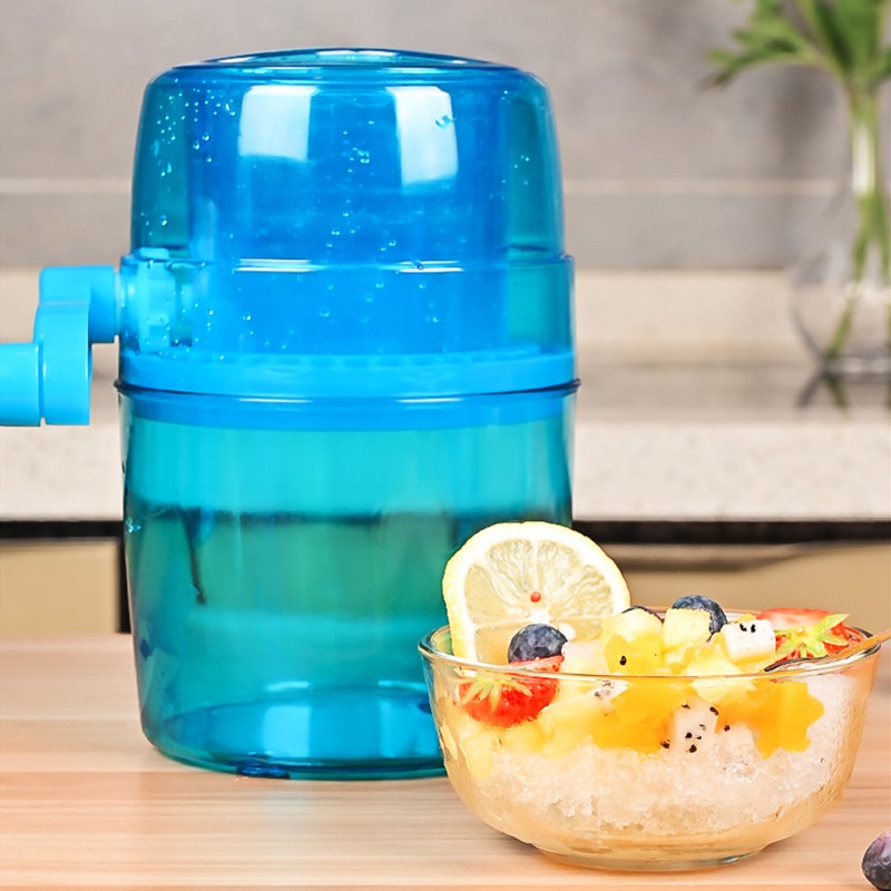 Lisslune | Double Blades Hand-cranked Ice Shaver, for Fast Crushing, Fun and Easy Iced Treat