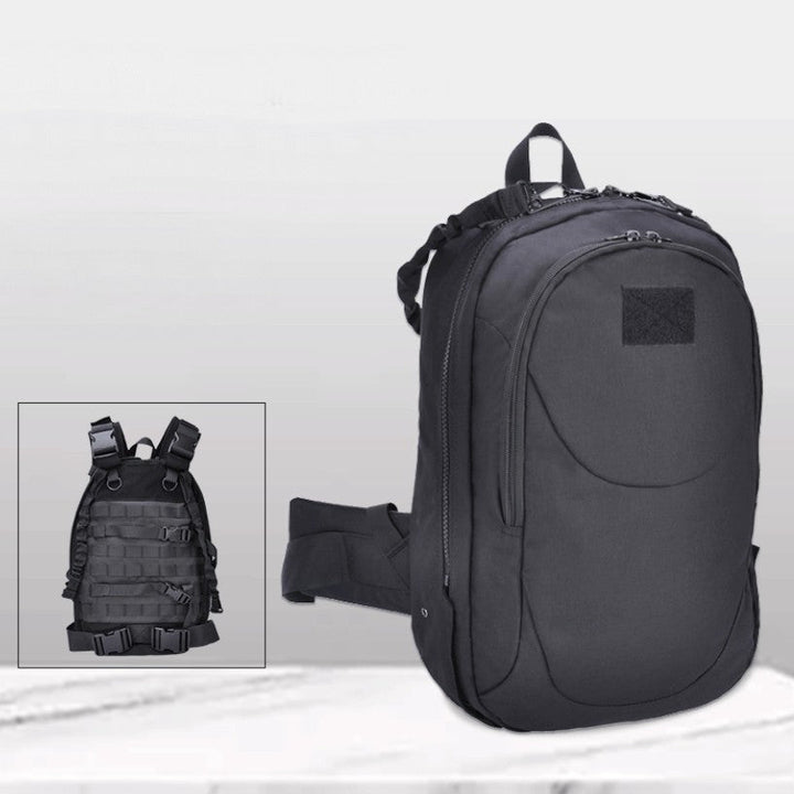 Lisslune | Tactical Transformable Vest Backpack, with Durable & Waterproof Material, Adjustable Straps & Mount System, for Outdoors, Hiking, Travel & More
