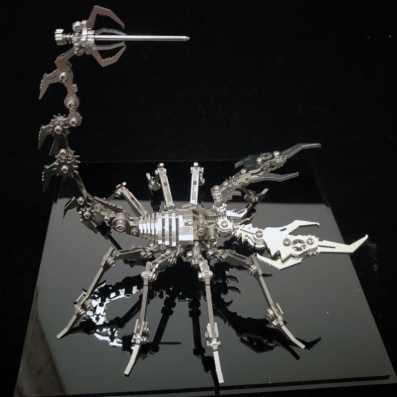 Lisslune | 3D Scorpion Stainless Steel DIY Metal Building Blocks, for Fun, Gift & Display