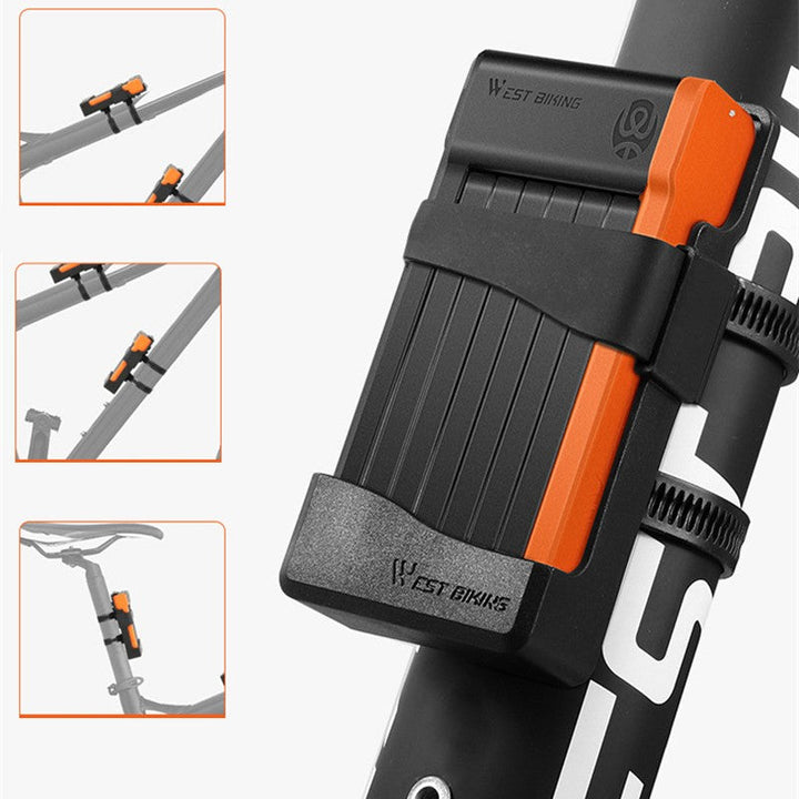 Lisslune | Portable Foldable Tough Bicycle Lock, with Segmented Design, for BIkes