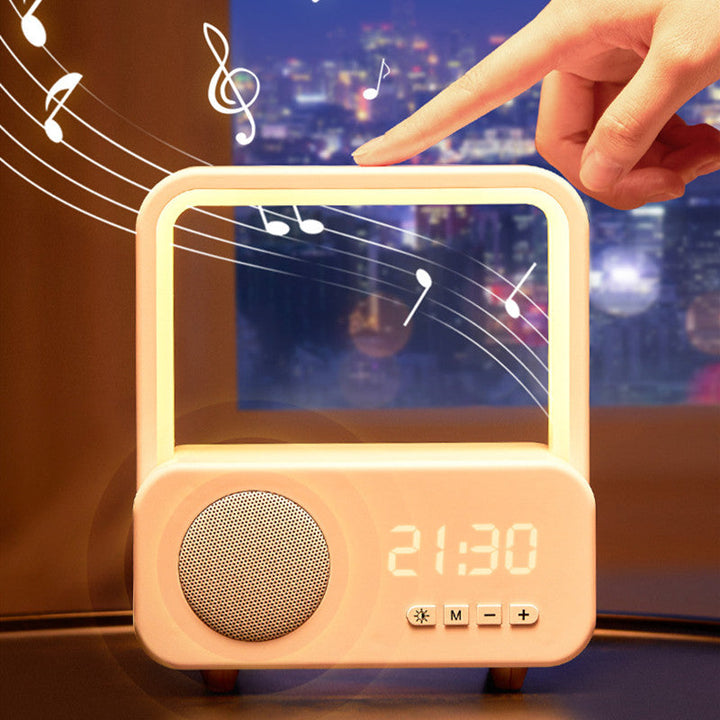 Lisslune | 3-in-1 Rechargeable Bluetooth Speaker with Clock & Dimmable Colorful Light