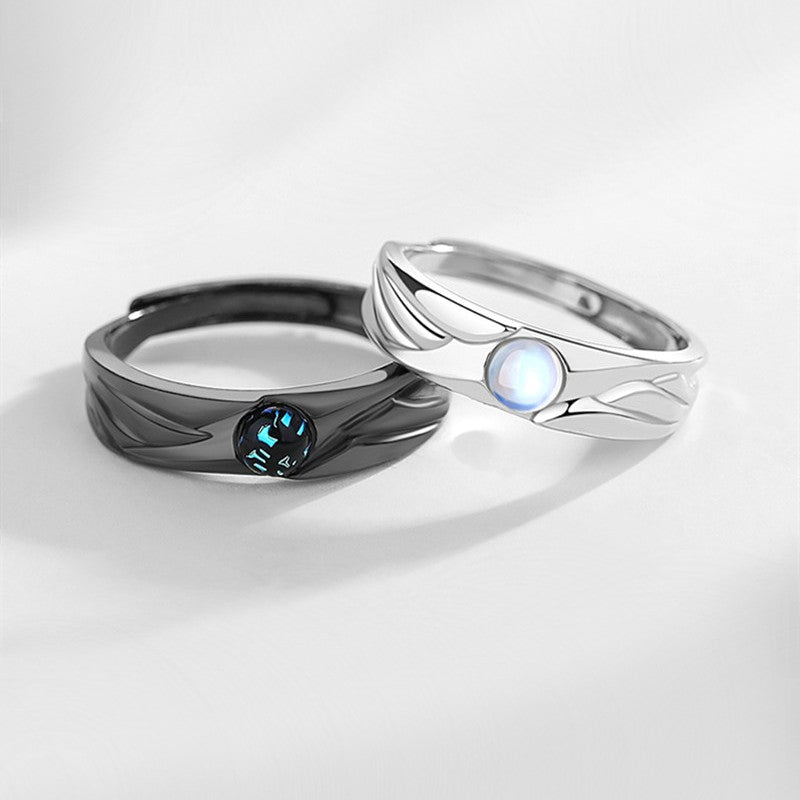 Lisslune | 925 Sterling Silver Couple Rings for You and Your Partner, Best Gift for Valentine's Day