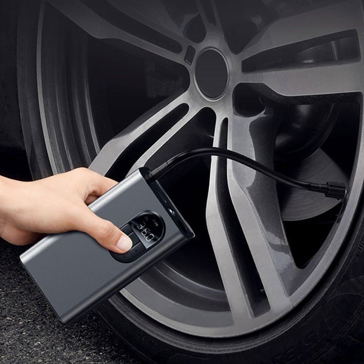 Lisslune | Portable Rechargeable Auto Tire Inflator, with Smart Digital Tire Pressure Detection & 2400mAh Battery, for Car, Bike, Motorcycle