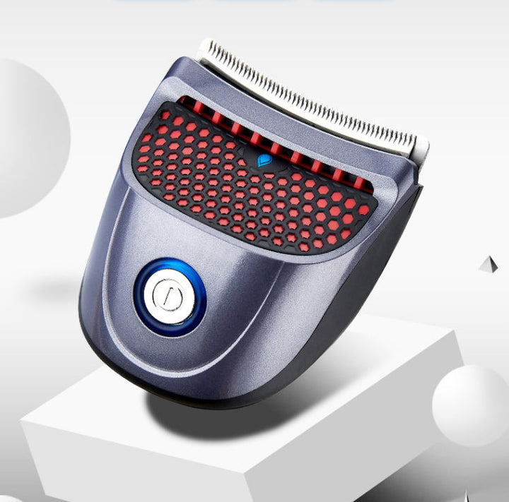 Lisslune | Rechargeable Palm-held Wireless Electric Hair Clipper, with Stainless Steel Blade, Washable Design, Multiple Length Control Comb and USB Charging Cable, for Family Use