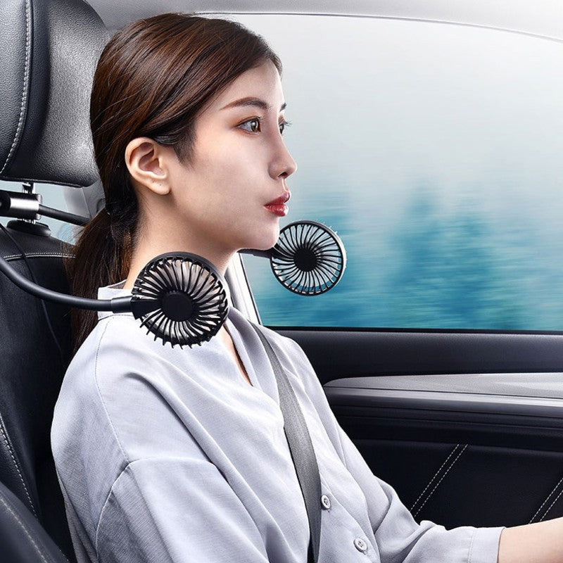 Lisslune | Car Headrest Cooling Fan, with 2-Speed, 360¬∞ Rotatable Design & 1.5m USB Cable, for Front & Back Seats