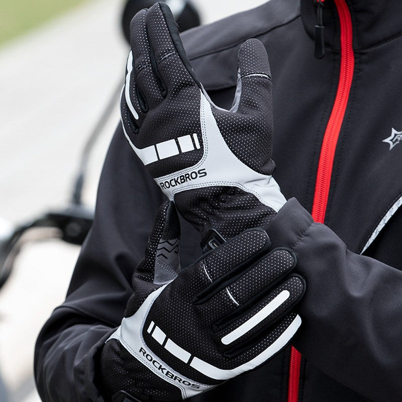 Lisslune | Electric Thermal Heated Gloves, with Touchscreen-compatible Fingertips & Reflecting Strip, for Climbing, Hiking, Cycling & More