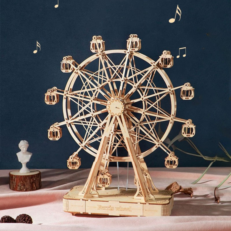 Lisslune | 3D DIY Music Wooden Puzzle Sky Wheel, for Adults and Teens