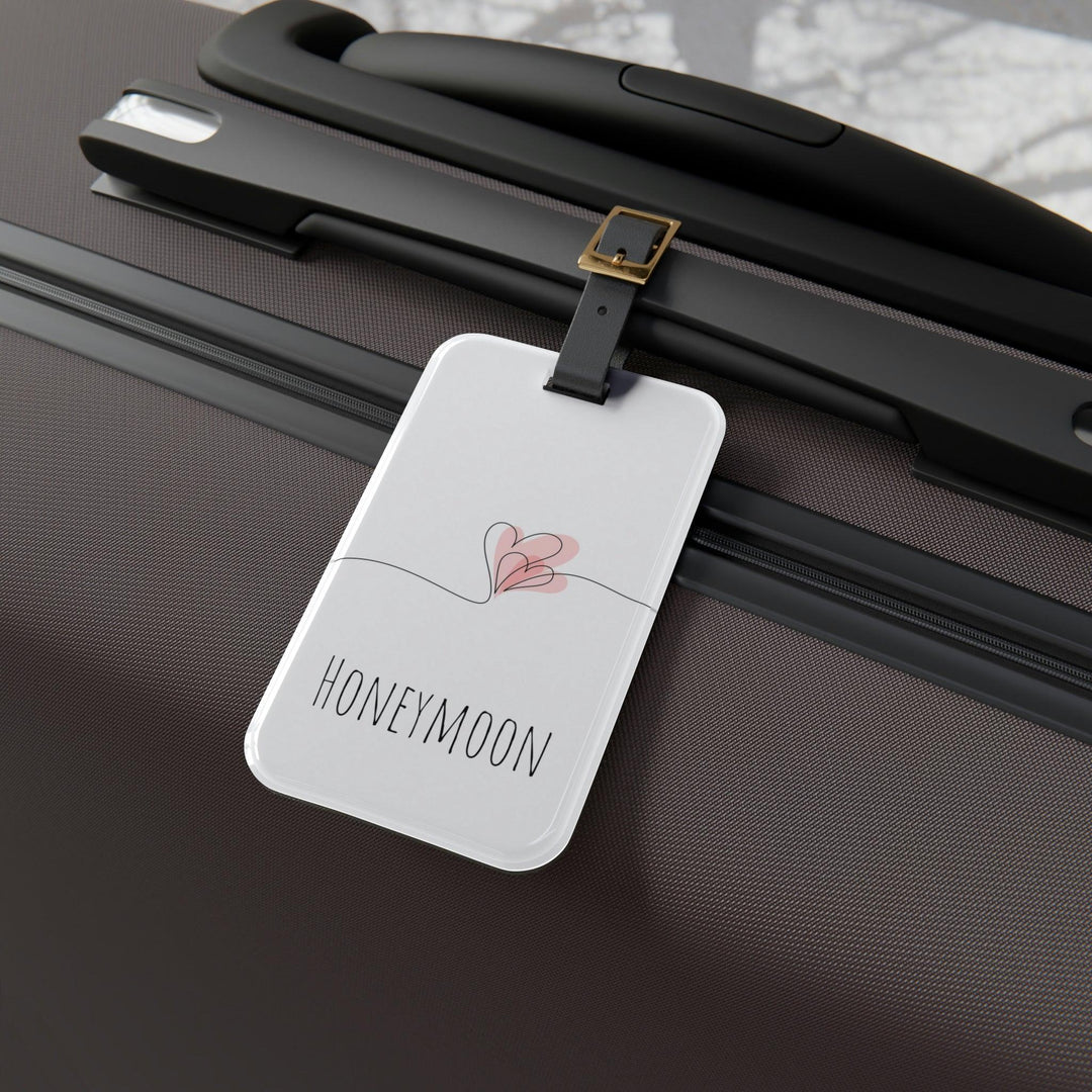 Lisslune | Chic Winter Travel Acrylic Luggage Tag with Leather Pendant for Fashion-Conscious Adventurers