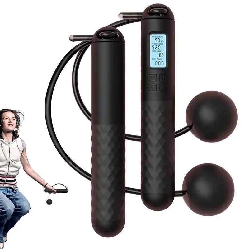 Lisslune | Wireless Jump Rope with Counter – Weighted Handles for Home Cardio Workouts