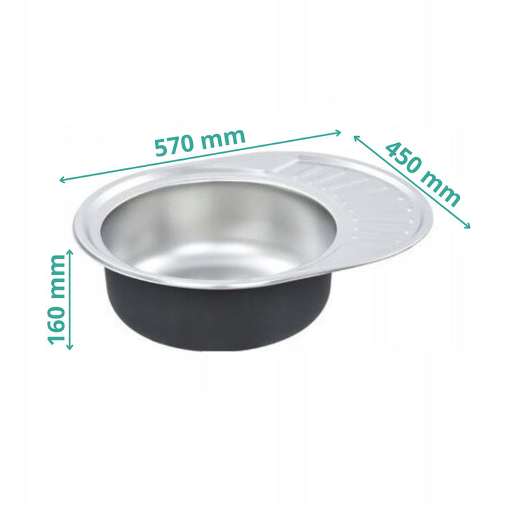 Lisslune | Stainless Steel Sink 57x45x16 cm
