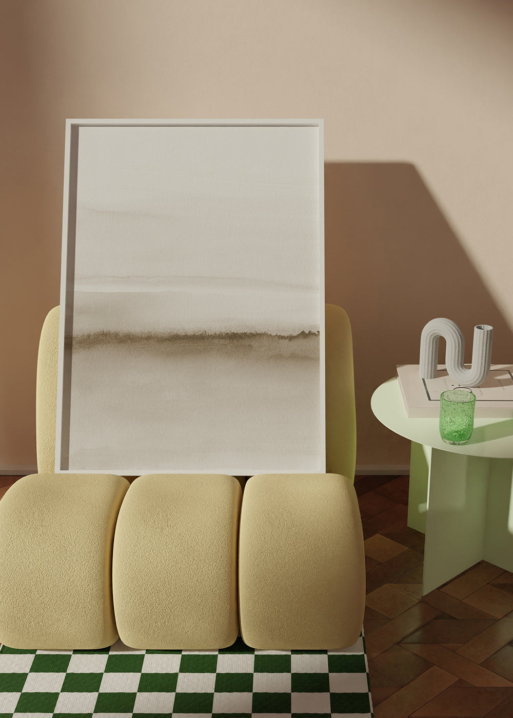 Lisslune | Watercolor Landscape N 47 Beige Shades 1/2