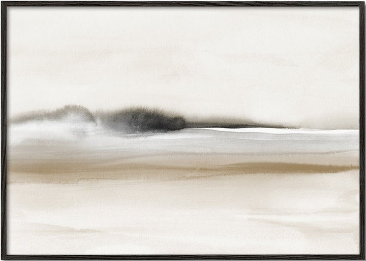 Lisslune | Hazy horizon in sepia and black watercolor