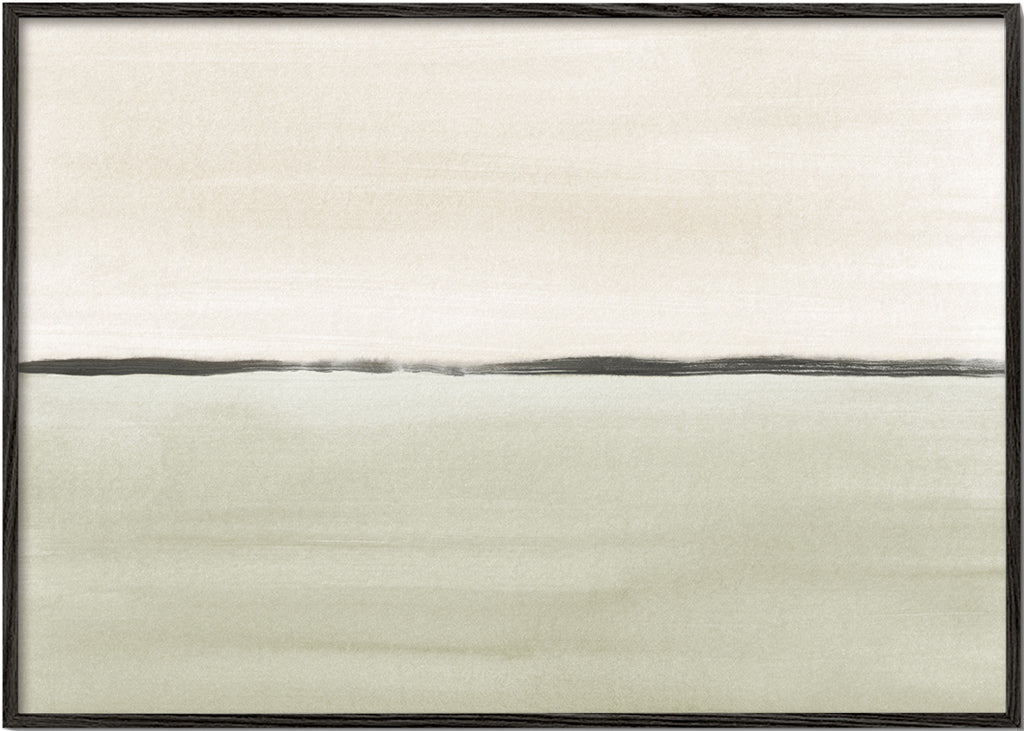 Lisslune | Minimalist horizon in soft olive green and sepia