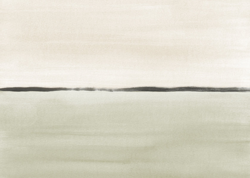 Lisslune | Minimalist horizon in soft olive green and sepia