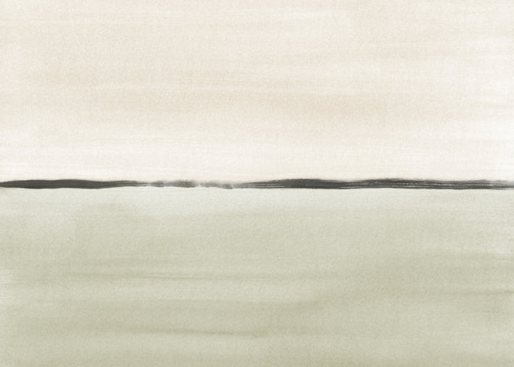 Lisslune | Minimalist horizon in soft olive green and sepia