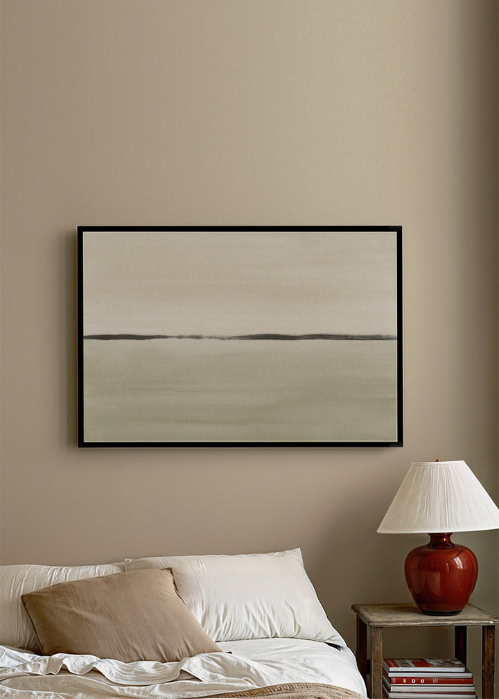 Lisslune | Minimalist horizon in soft olive green and sepia