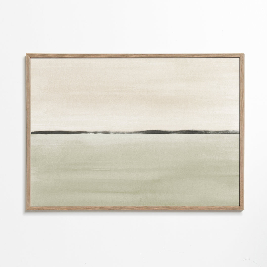 Lisslune | Minimalist horizon in soft olive green and sepia