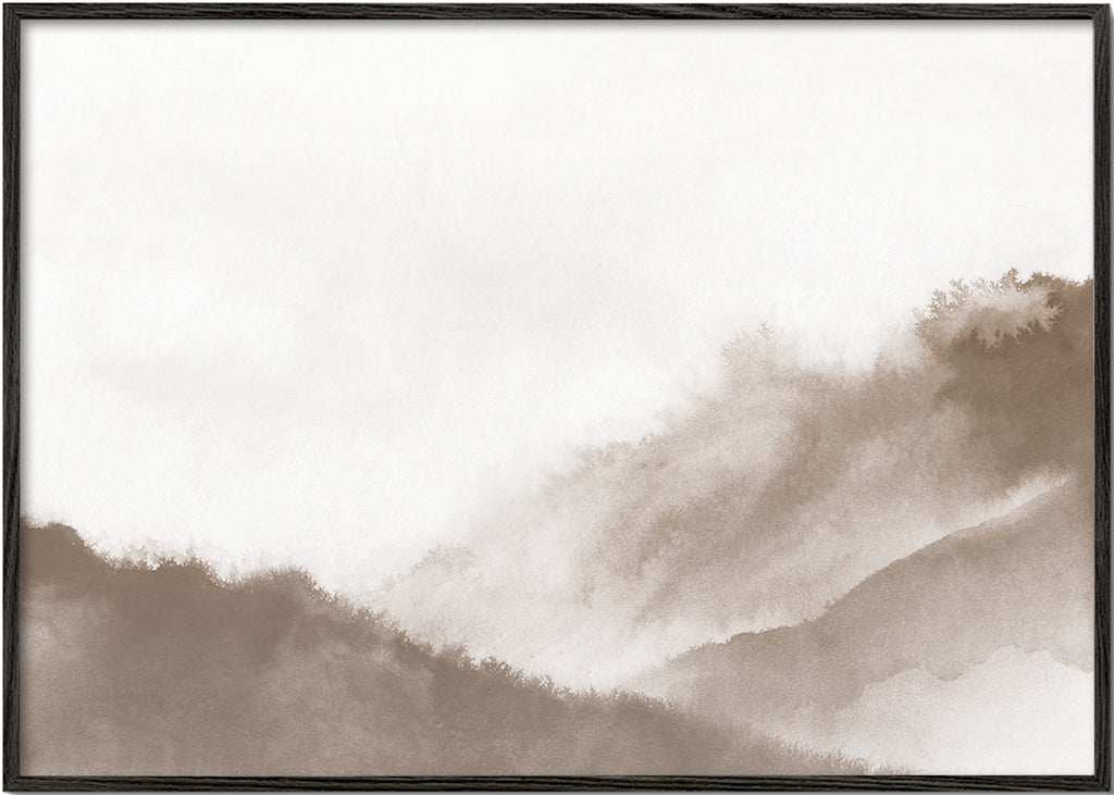 Lisslune | Foggy mountains in sepia tones