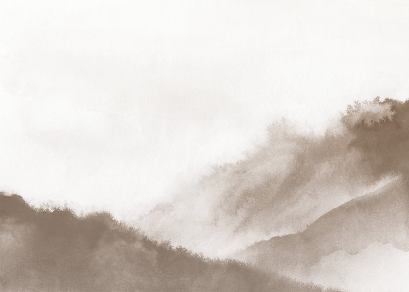 Lisslune | Foggy mountains in sepia tones