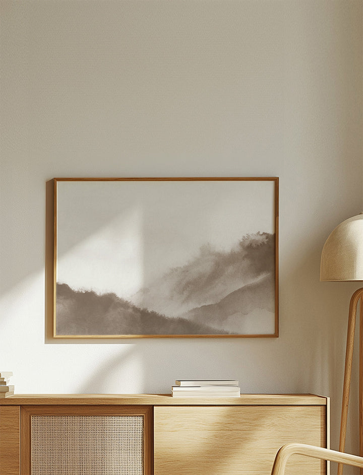 Lisslune | Foggy mountains in sepia tones
