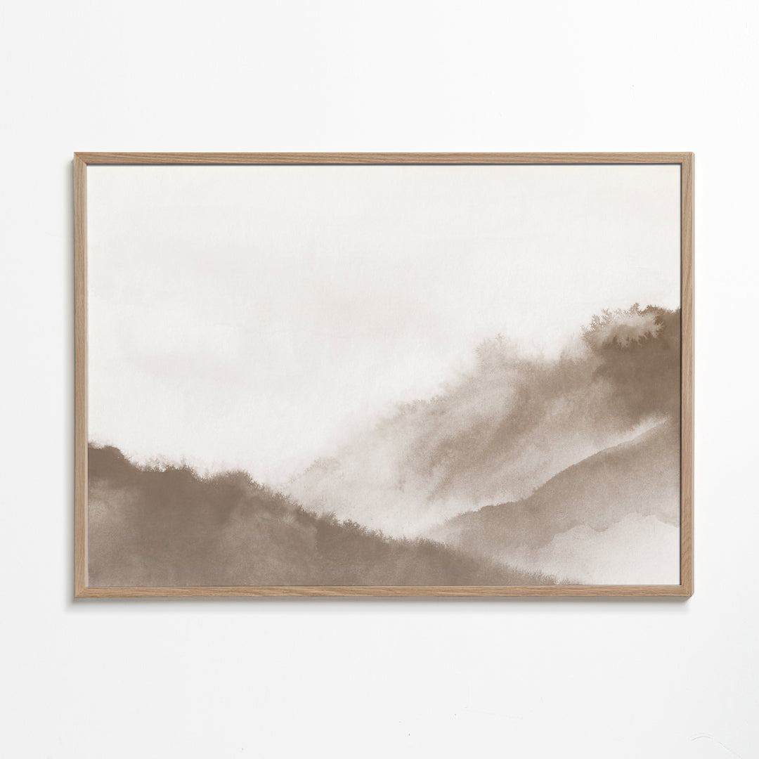 Lisslune | Foggy mountains in sepia tones