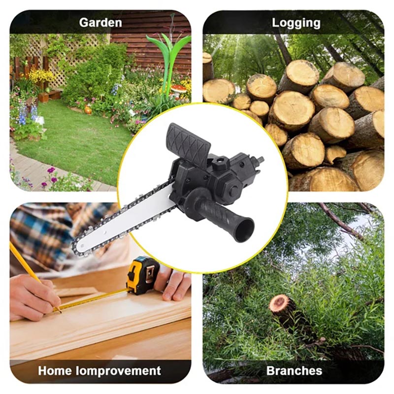Lisslune | 6 Inch Electric Drill Modified To Electric Chainsaw Drill Attachment