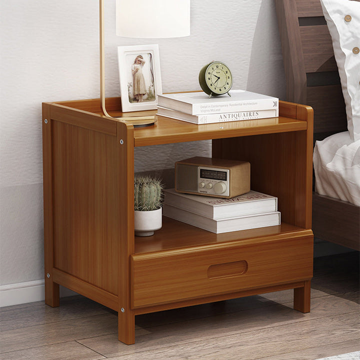 Lisslune | HanaCrate Japanese Nightstand | Solid Wood | 1 or 3 Drawers | Minimalist Design for Bedroom
