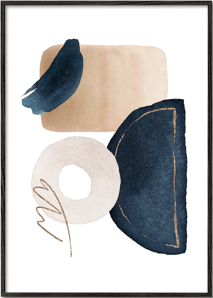 Lisslune | Watercolor Shapes in Marine 2