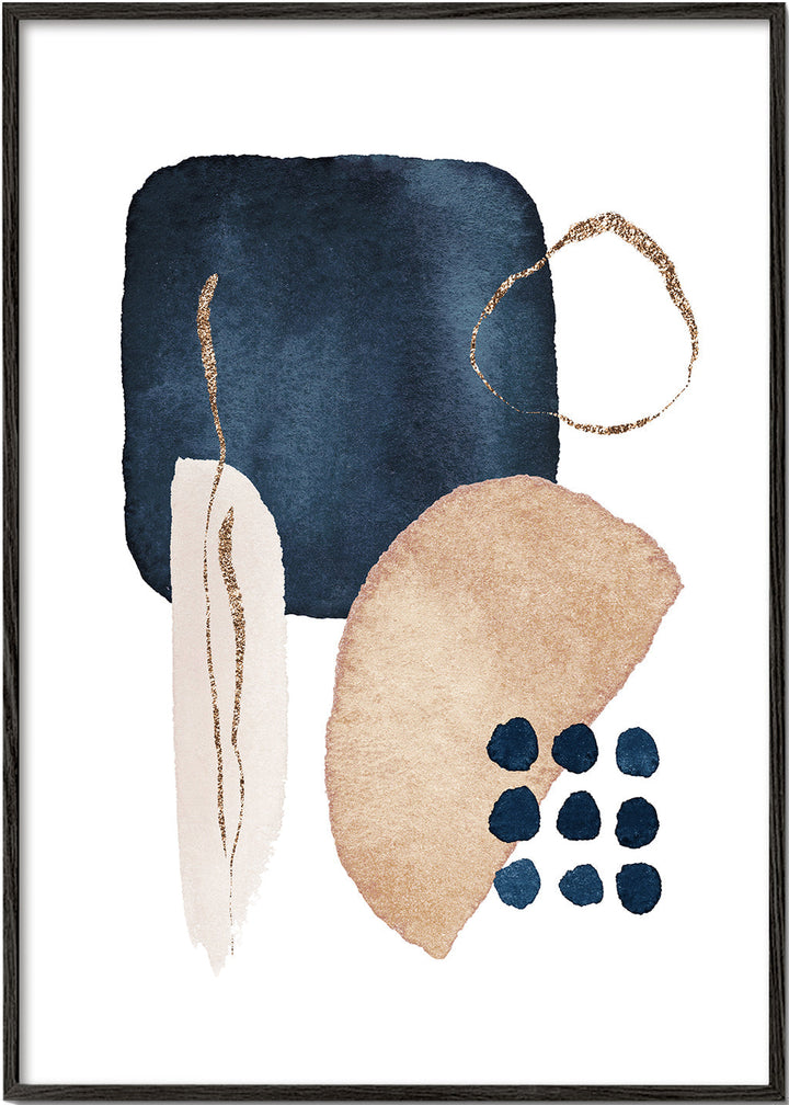 Lisslune | Watercolor shapes in navy 4