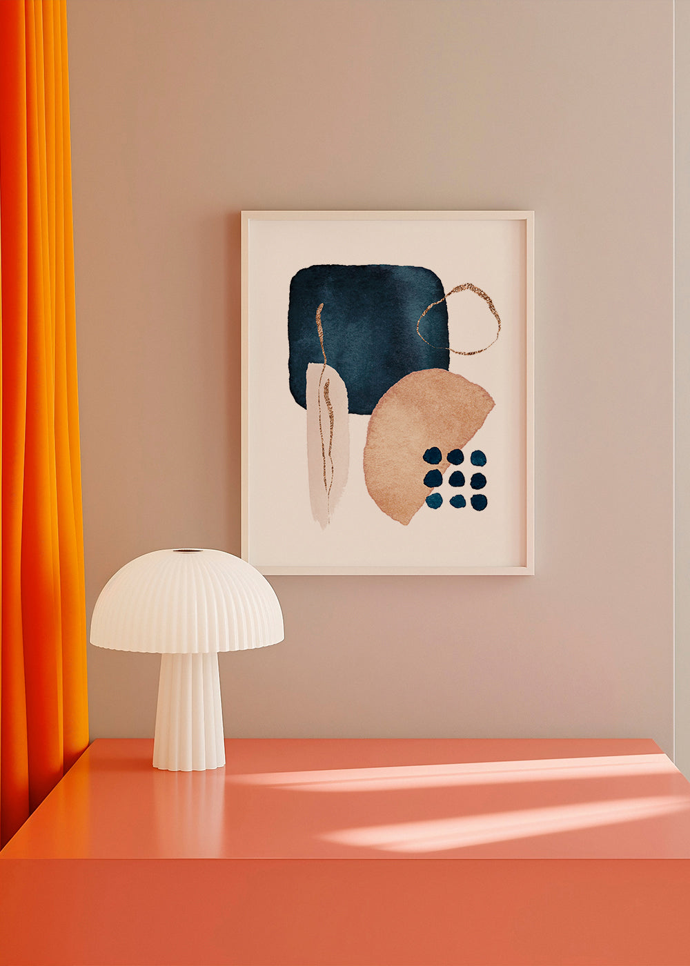 Lisslune | Watercolor shapes in navy 4